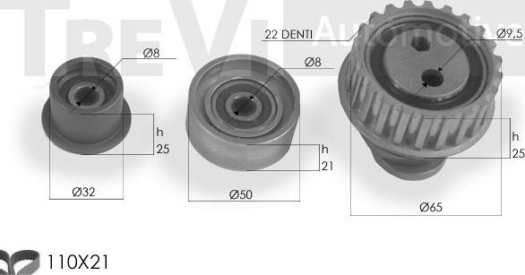 Trevi Automotive KD1115 - Zobsiksnas komplekts ps1.lv