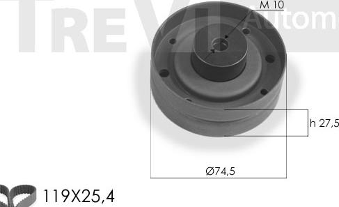 Trevi Automotive KD1110 - Zobsiksnas komplekts ps1.lv