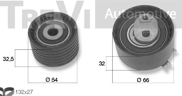 Trevi Automotive KD1185 - Zobsiksnas komplekts ps1.lv