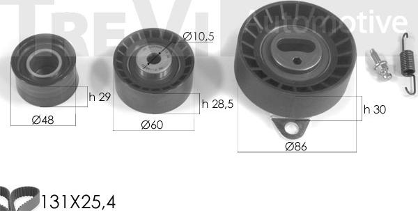 Trevi Automotive KD1182 - Zobsiksnas komplekts ps1.lv