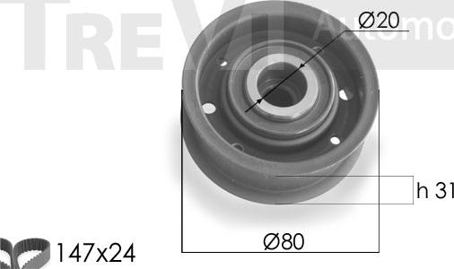 Trevi Automotive KD1126 - Zobsiksnas komplekts ps1.lv