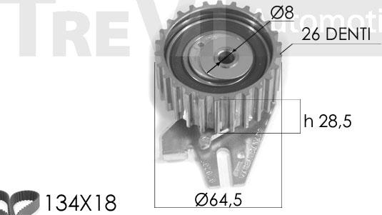 Trevi Automotive KD1127 - Zobsiksnas komplekts ps1.lv