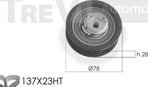 Trevi Automotive KD1175 - Zobsiksnas komplekts ps1.lv