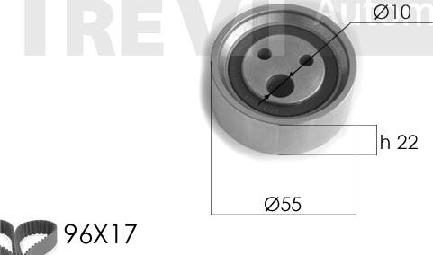 Trevi Automotive KD1171 - Zobsiksnas komplekts ps1.lv