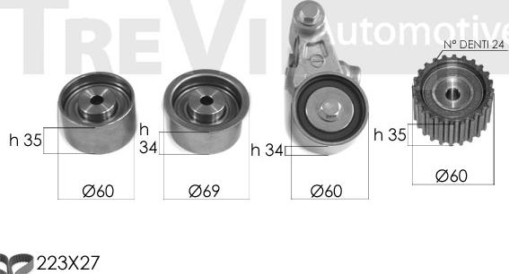 Trevi Automotive KD1399 - Zobsiksnas komplekts ps1.lv