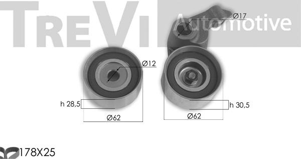 Trevi Automotive KD1394 - Zobsiksnas komplekts ps1.lv