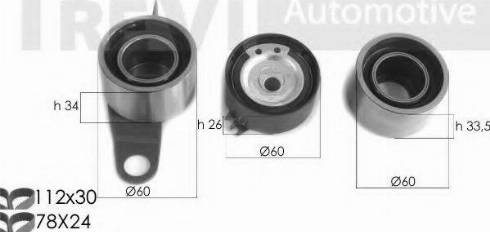 Trevi Automotive KD1391 - Zobsiksnas komplekts ps1.lv