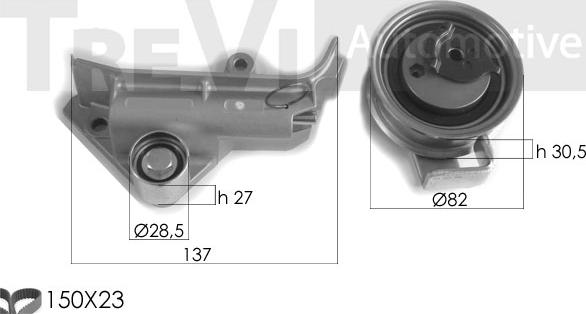 Trevi Automotive KD1347 - Zobsiksnas komplekts ps1.lv