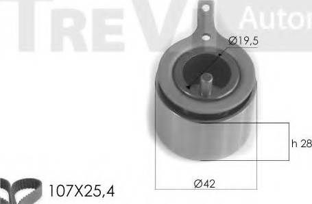 Trevi Automotive KD1353 - Zobsiksnas komplekts ps1.lv