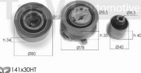 Trevi Automotive KD1314 - Zobsiksnas komplekts ps1.lv