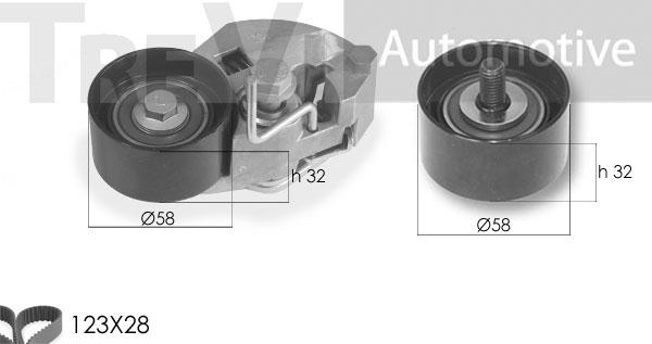 Trevi Automotive KD1316 - Zobsiksnas komplekts ps1.lv