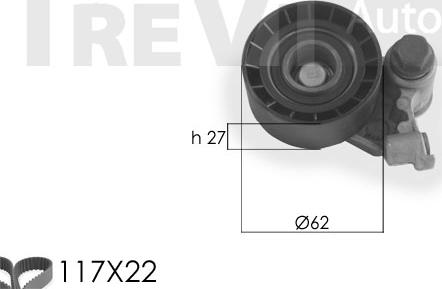 Trevi Automotive KD1318 - Zobsiksnas komplekts ps1.lv