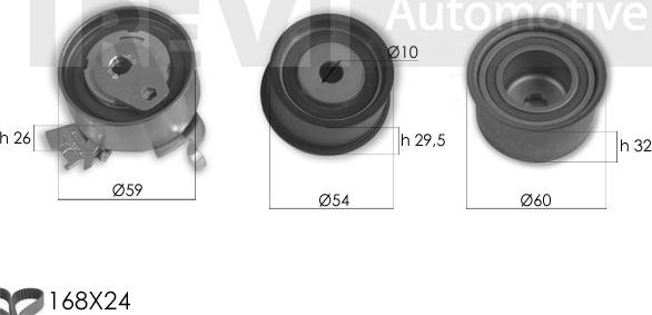 Trevi Automotive KD1384 - Zobsiksnas komplekts ps1.lv