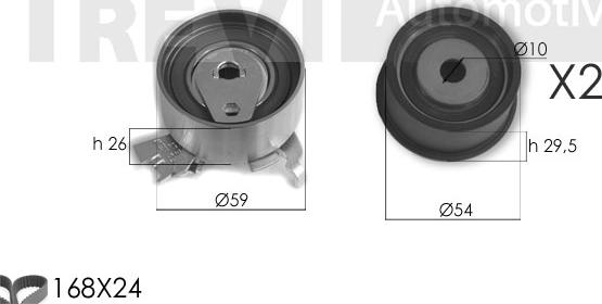 Trevi Automotive KD1385 - Zobsiksnas komplekts ps1.lv