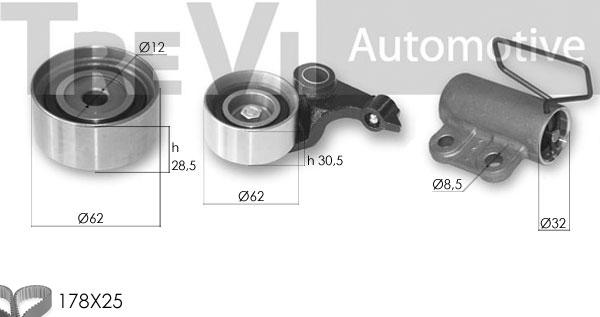 Trevi Automotive KD1388 - Zobsiksnas komplekts ps1.lv