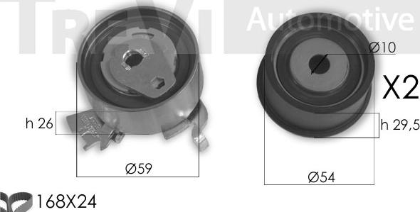 Trevi Automotive KD1383 - Zobsiksnas komplekts ps1.lv