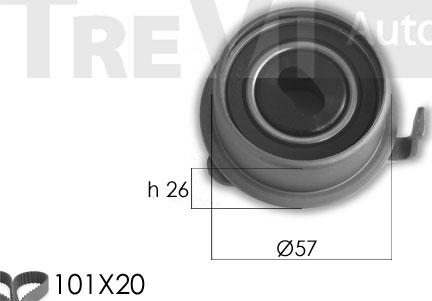 Trevi Automotive KD1334 - Zobsiksnas komplekts ps1.lv