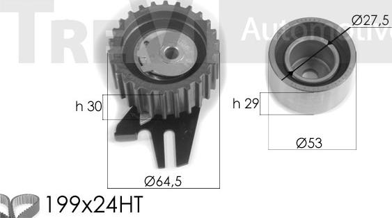 Trevi Automotive KD1330 - Zobsiksnas komplekts ps1.lv