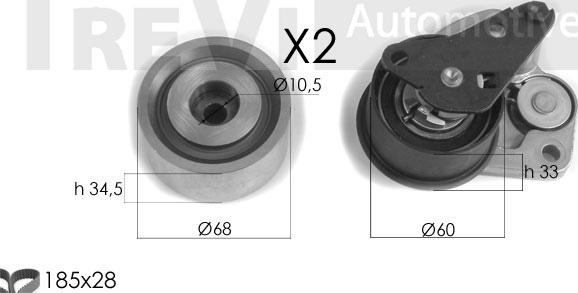 Trevi Automotive KD1332 - Zobsiksnas komplekts ps1.lv