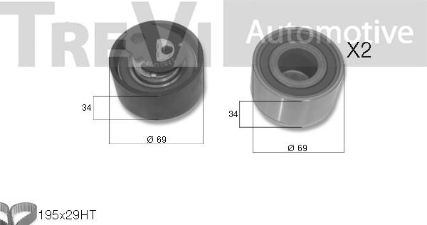 Trevi Automotive KD1329 - Zobsiksnas komplekts ps1.lv