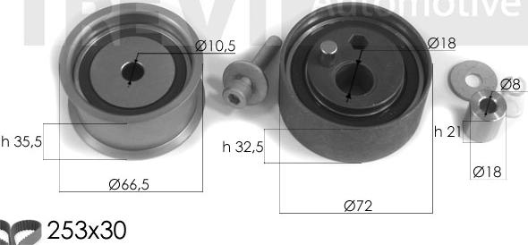 Trevi Automotive KD1326 - Zobsiksnas komplekts ps1.lv