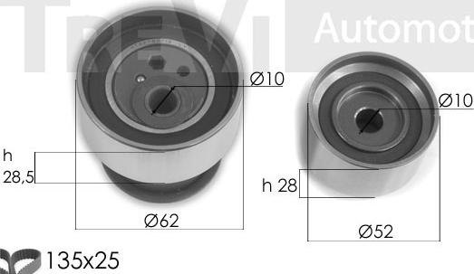 Trevi Automotive KD1379 - Zobsiksnas komplekts ps1.lv