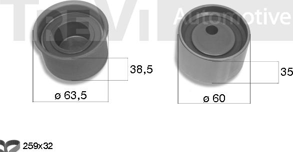 Trevi Automotive KD1376 - Zobsiksnas komplekts ps1.lv