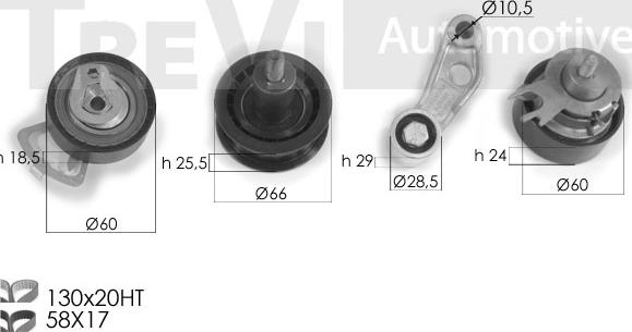 Trevi Automotive KD1290 - Zobsiksnas komplekts ps1.lv