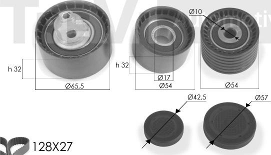 Trevi Automotive KD1244 - Zobsiksnas komplekts ps1.lv