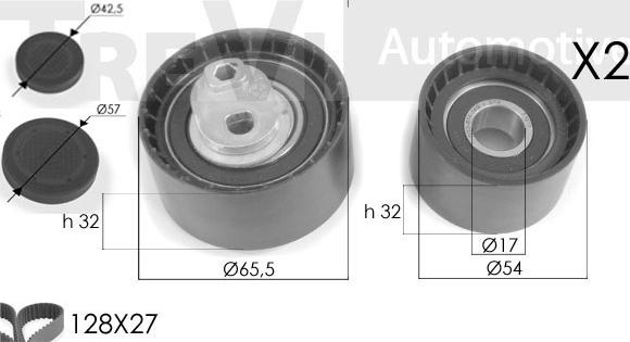 Trevi Automotive KD1246 - Zobsiksnas komplekts ps1.lv