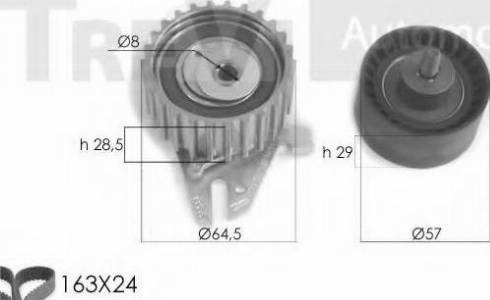 Trevi Automotive KD1254 - Zobsiksnas komplekts ps1.lv