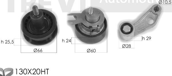 Trevi Automotive KD1256 - Zobsiksnas komplekts ps1.lv