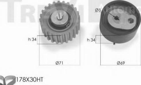 Trevi Automotive KD1253 - Zobsiksnas komplekts ps1.lv