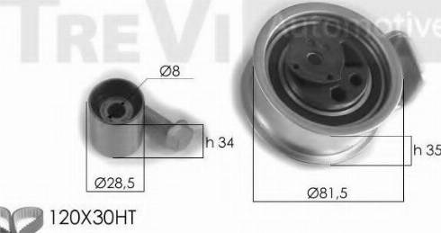 Trevi Automotive KD1266 - Zobsiksnas komplekts ps1.lv