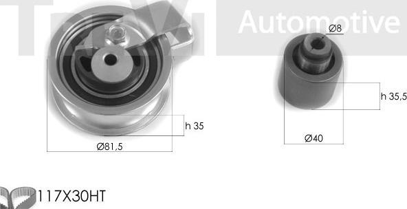 Trevi Automotive KD1261 - Zobsiksnas komplekts ps1.lv