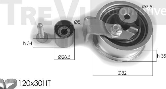 Trevi Automotive KD1268 - Zobsiksnas komplekts ps1.lv