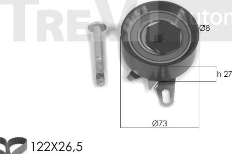 Trevi Automotive KD1262 - Zobsiksnas komplekts ps1.lv