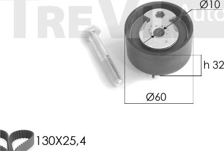 Trevi Automotive KD1201 - Zobsiksnas komplekts ps1.lv