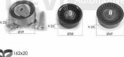 Trevi Automotive KD1219 - Zobsiksnas komplekts ps1.lv