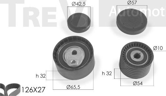 Trevi Automotive KD1214 - Zobsiksnas komplekts ps1.lv