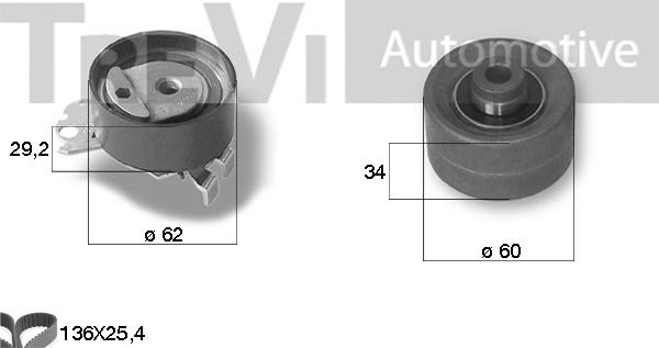 Trevi Automotive KD1210 - Zobsiksnas komplekts ps1.lv