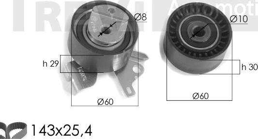 Trevi Automotive KD1284 - Zobsiksnas komplekts ps1.lv