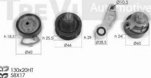 Trevi Automotive KD1288 - Zobsiksnas komplekts ps1.lv