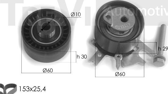 Trevi Automotive KD1283 - Zobsiksnas komplekts ps1.lv