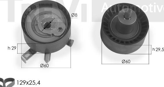 Trevi Automotive KD1282 - Zobsiksnas komplekts ps1.lv