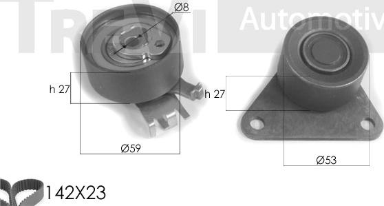 Trevi Automotive KD1234 - Zobsiksnas komplekts ps1.lv