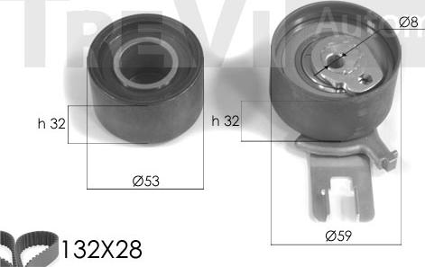 Trevi Automotive KD1235 - Zobsiksnas komplekts ps1.lv