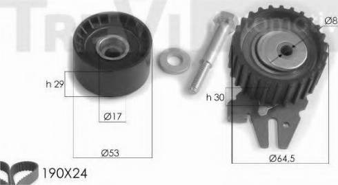 Trevi Automotive KD1230 - Zobsiksnas komplekts ps1.lv