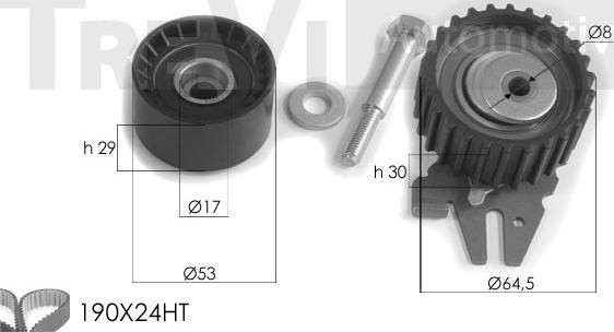 Trevi Automotive KD1231 - Zobsiksnas komplekts ps1.lv