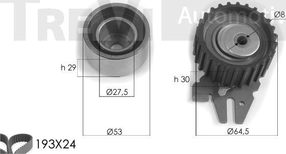 Trevi Automotive KD1233 - Zobsiksnas komplekts ps1.lv